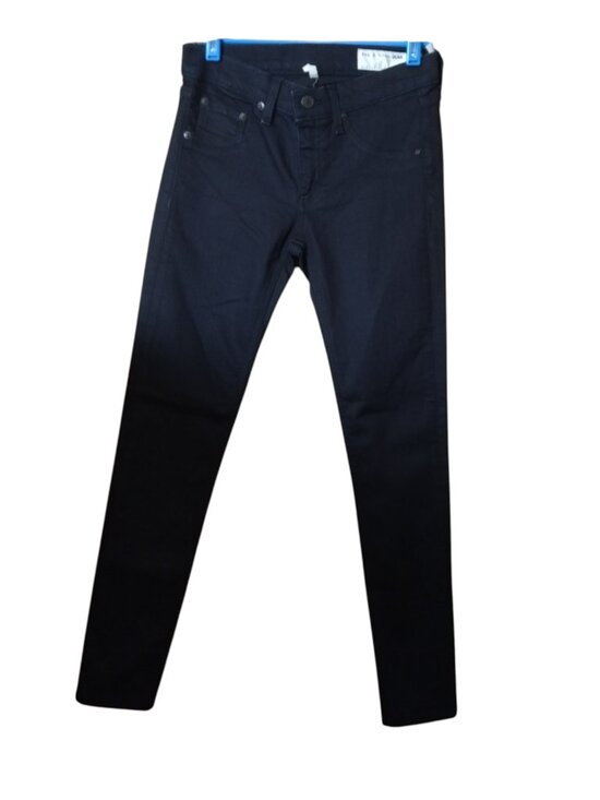 rag & bone Denim - Rag & Bone Legging Jeans Size 25 Midnight Black W15031382 Skinny Pockets Goth